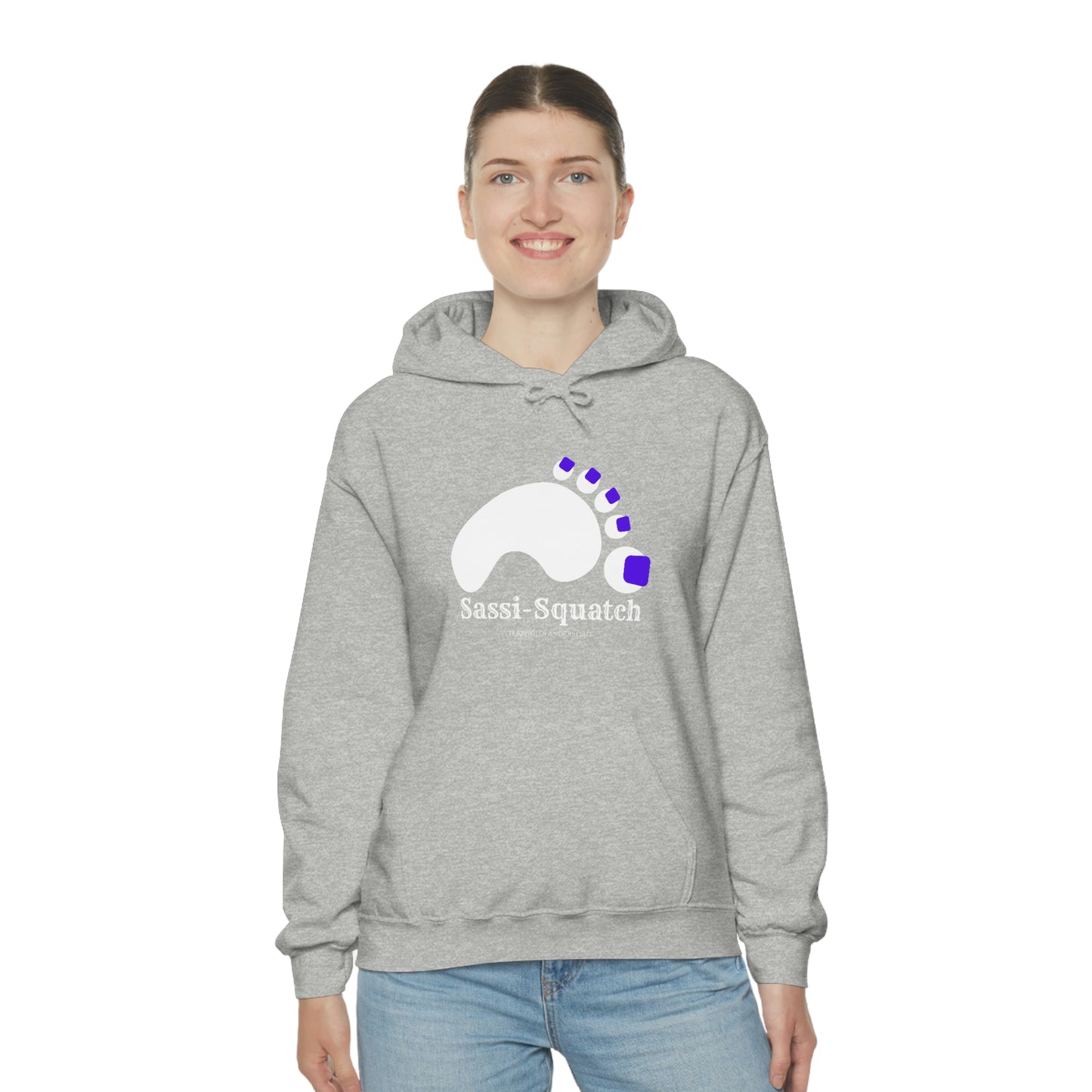 Sassi-Squatch™ Purple Nails Hooded Sweatshirt