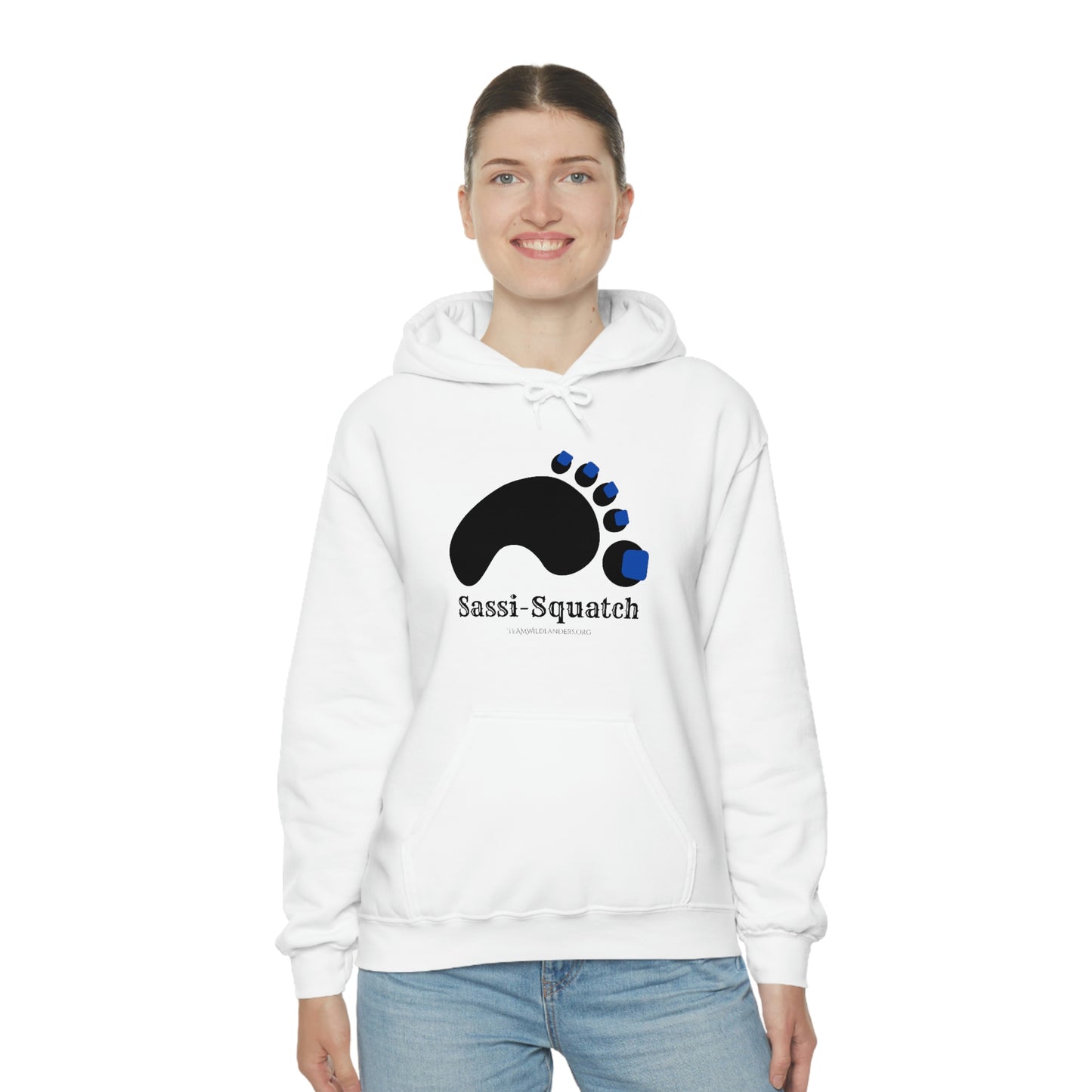 Sassi-Squatch™ Blue Nails Hooded Sweatshirt