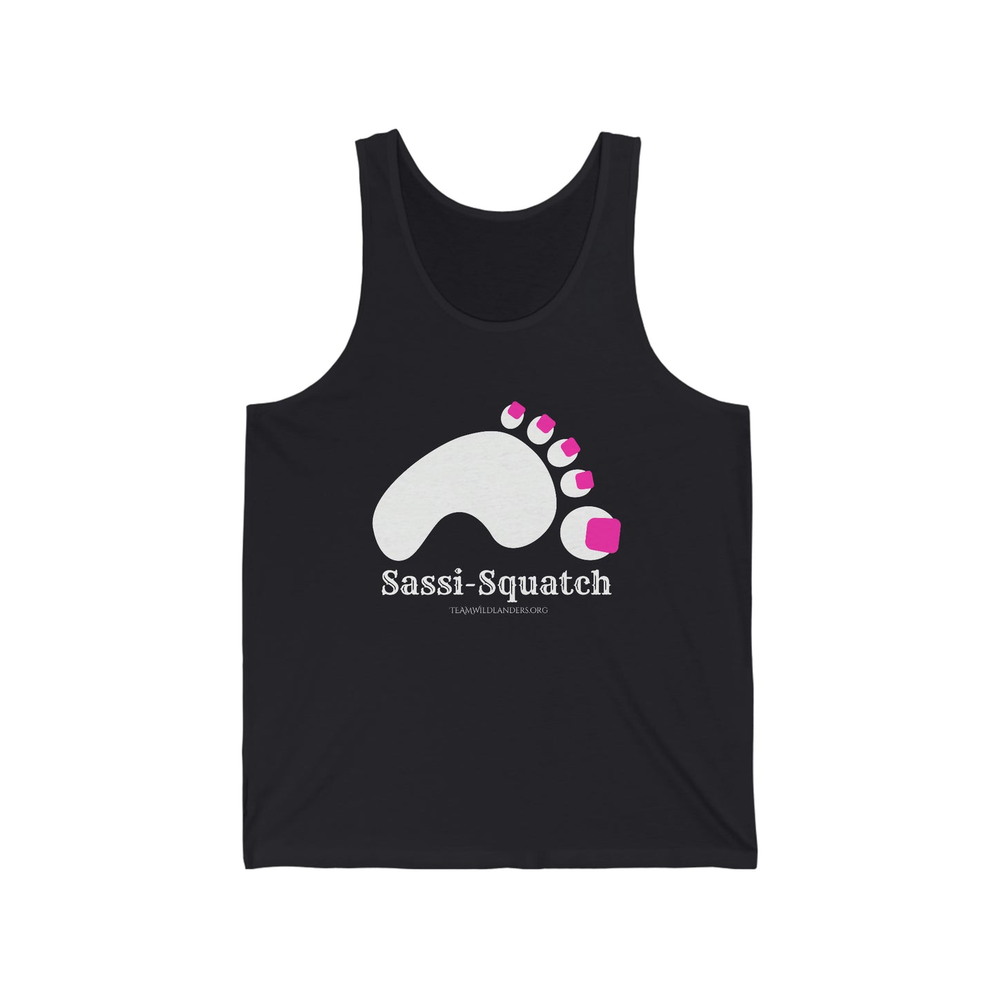 Sassi-Squatch™ Pink Nails Unisex Jersey Tank