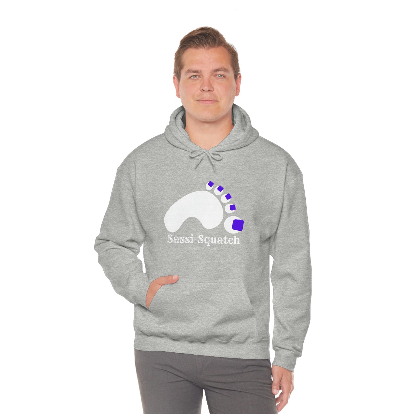 Sassi-Squatch™ Purple Nails Hooded Sweatshirt