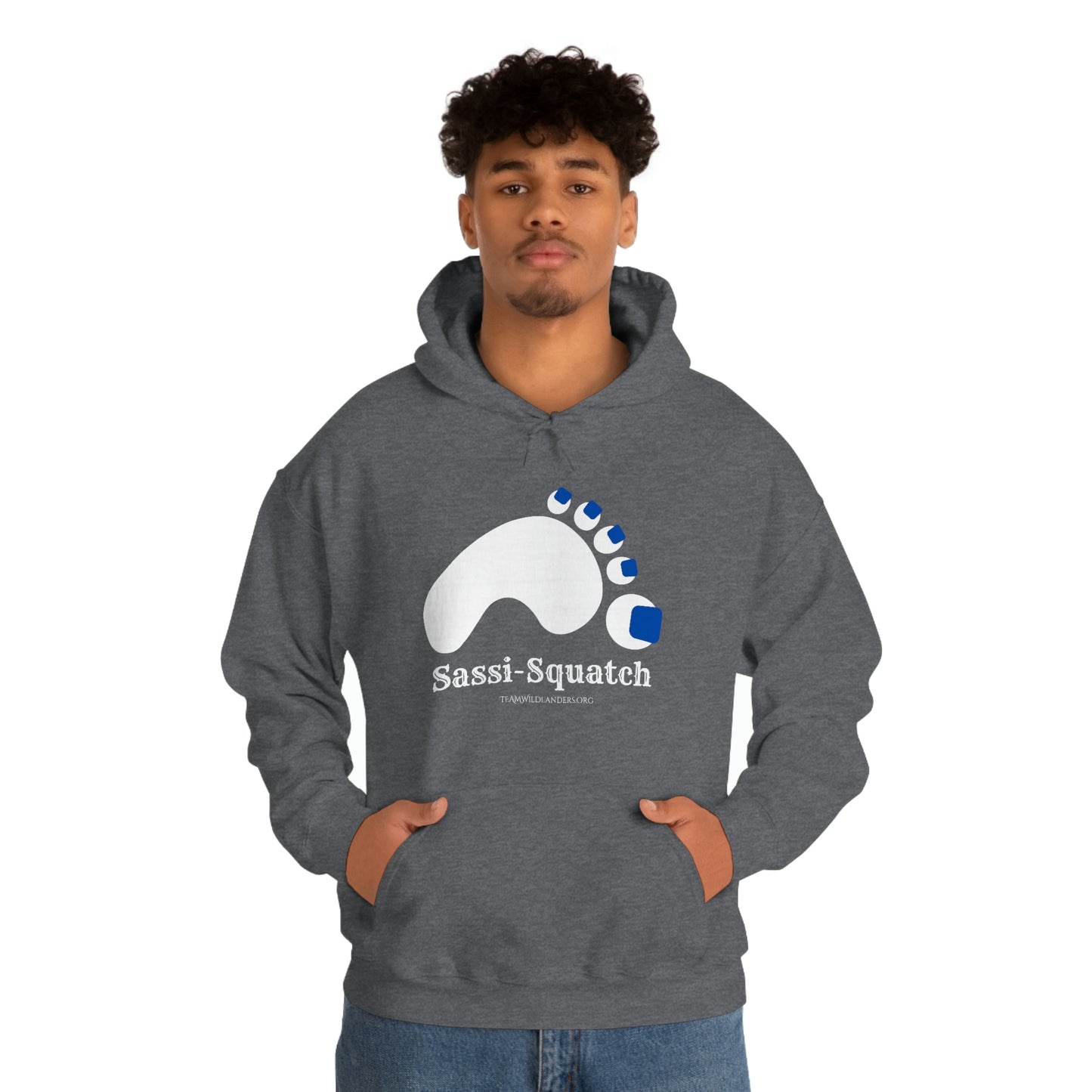 Sassi-Squatch™ Blue Nails Hooded Sweatshirt