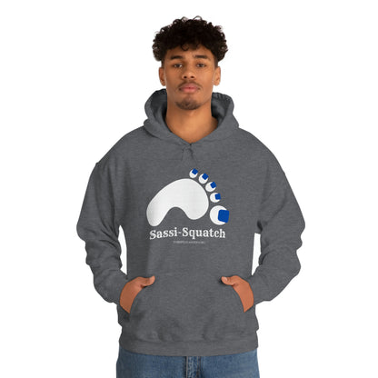 Sassi-Squatch™ Blue Nails Hooded Sweatshirt