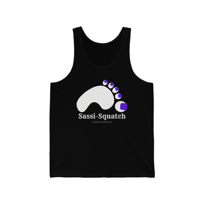 Sassi-Squatch™  Purple Nails Unisex Jersey Tank