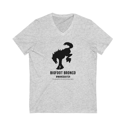 Bigfoot Bronco™ #ManSquatch V-Neck Tee