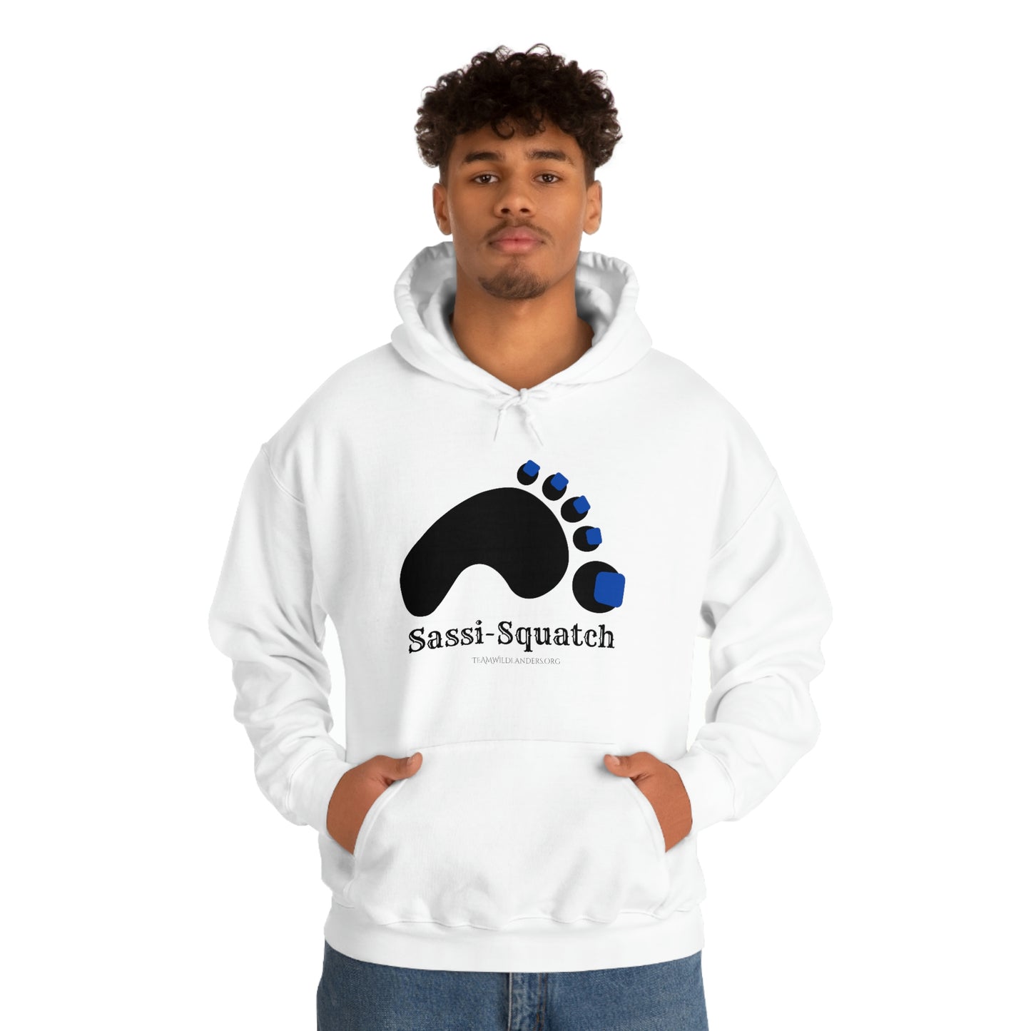 Sassi-Squatch™ Blue Nails Hooded Sweatshirt