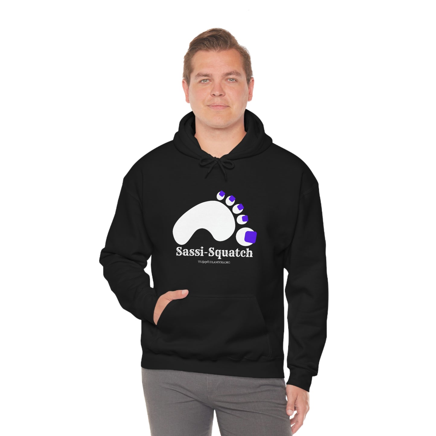 Sassi-Squatch™ Purple Nails Hooded Sweatshirt