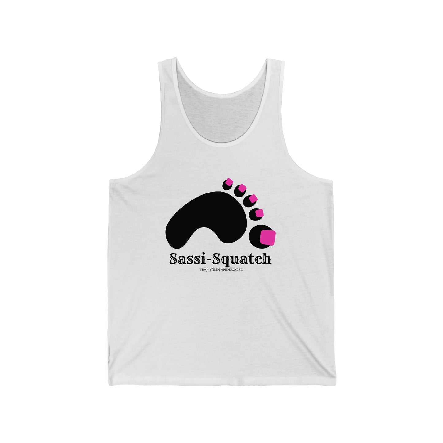 Sassi-Squatch™ Pink Nails Unisex Jersey Tank