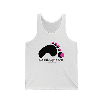 Sassi-Squatch™ Pink Nails Unisex Jersey Tank