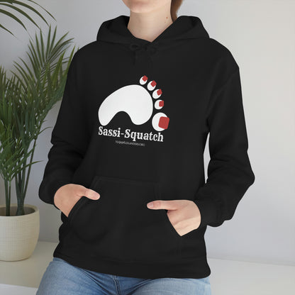 Sassi-Squatch™ Dk Red Nails Hooded Sweatshirt