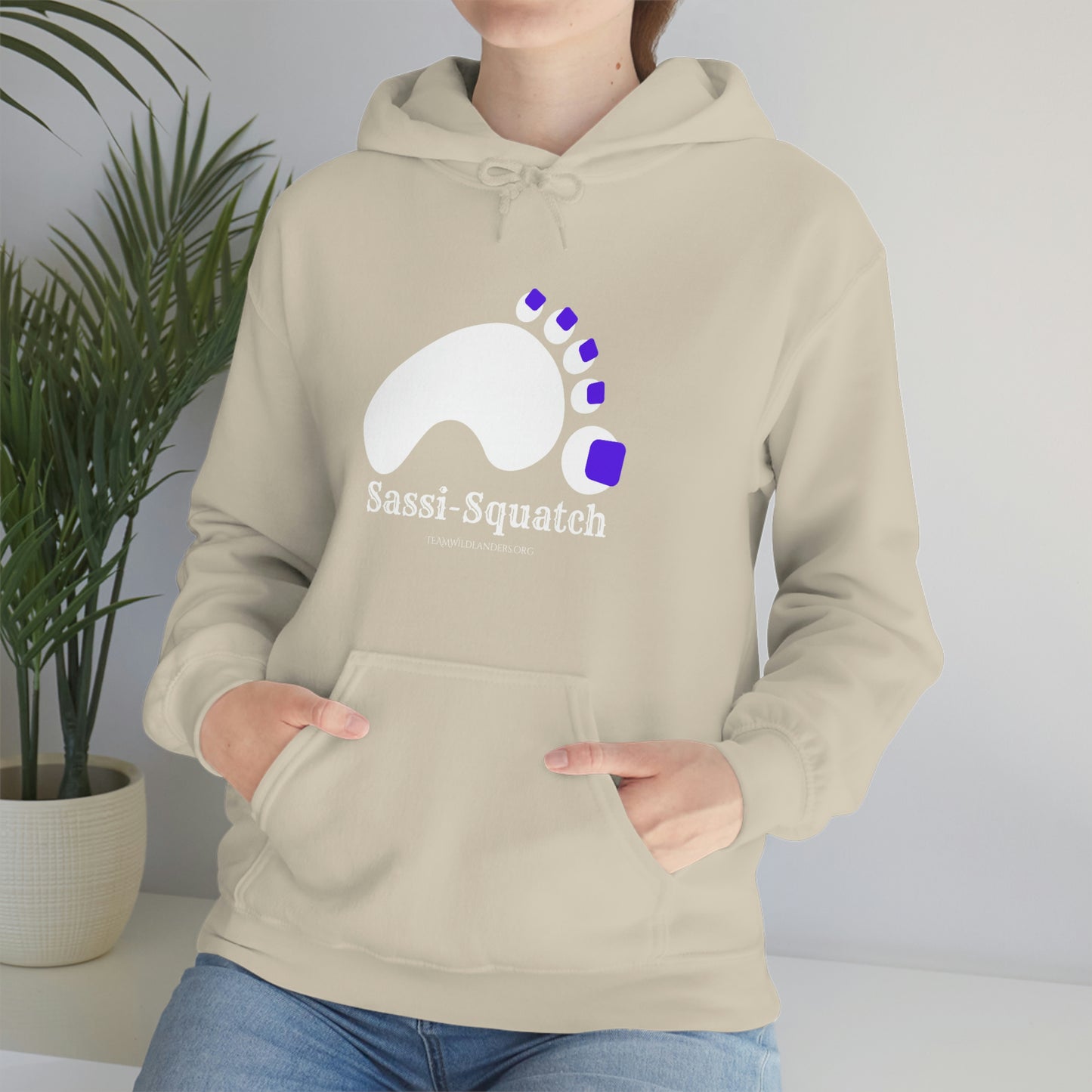 Sassi-Squatch™ Purple Nails Hooded Sweatshirt