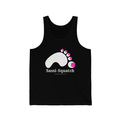 Sassi-Squatch™ Pink Nails Unisex Jersey Tank