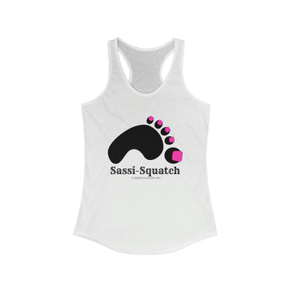 Sassi-Squatch™ Pink Nails Women's Racerback Tank