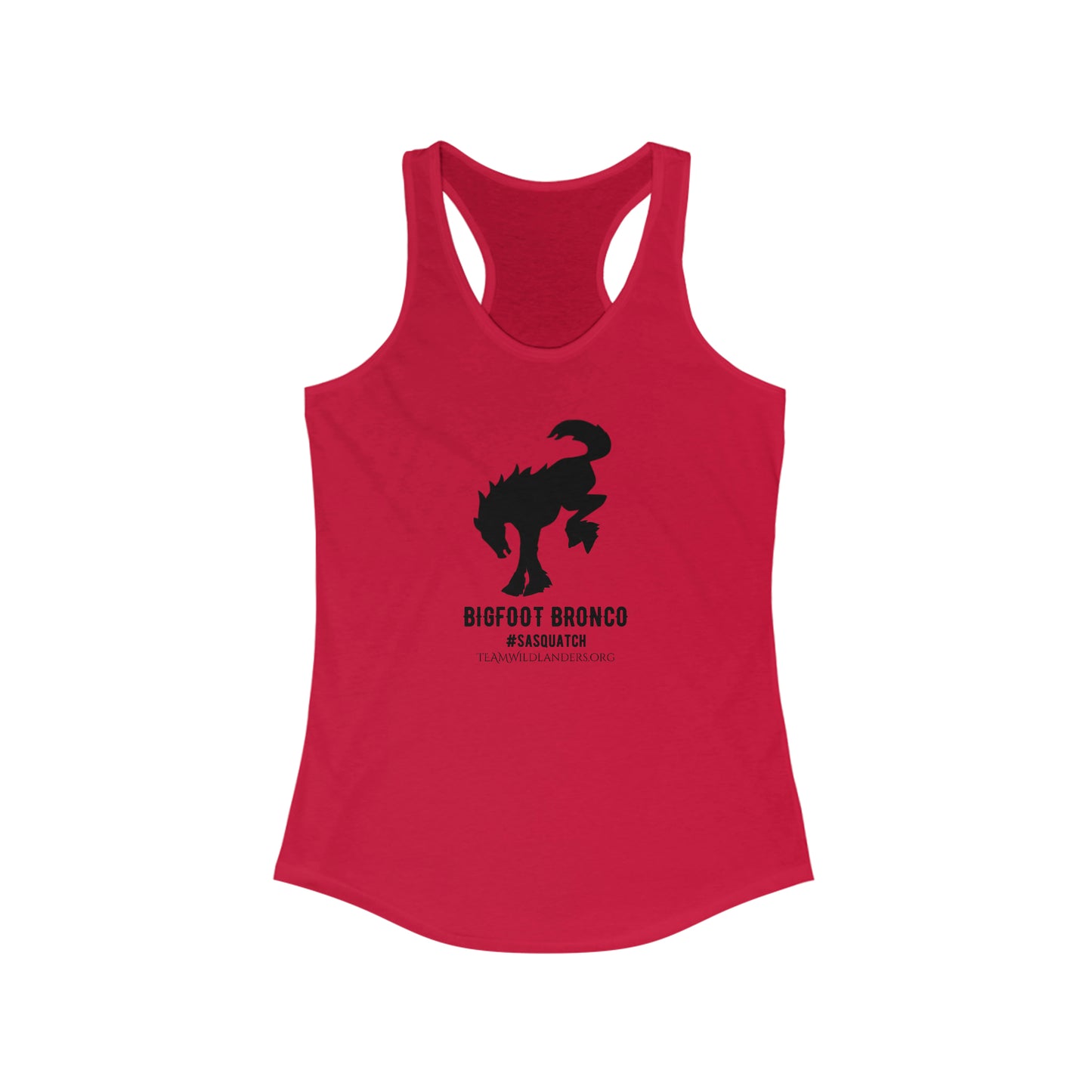 Bigfoot Bronco™ #Sasquatch Women's Racerback Tank