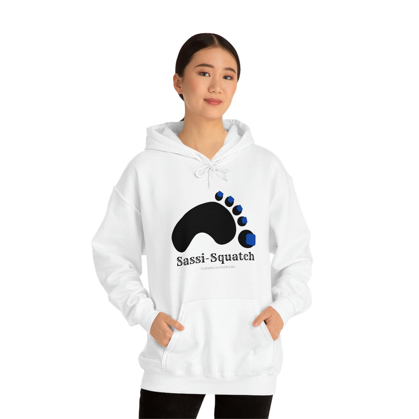 Sassi-Squatch™ Blue Nails Hooded Sweatshirt