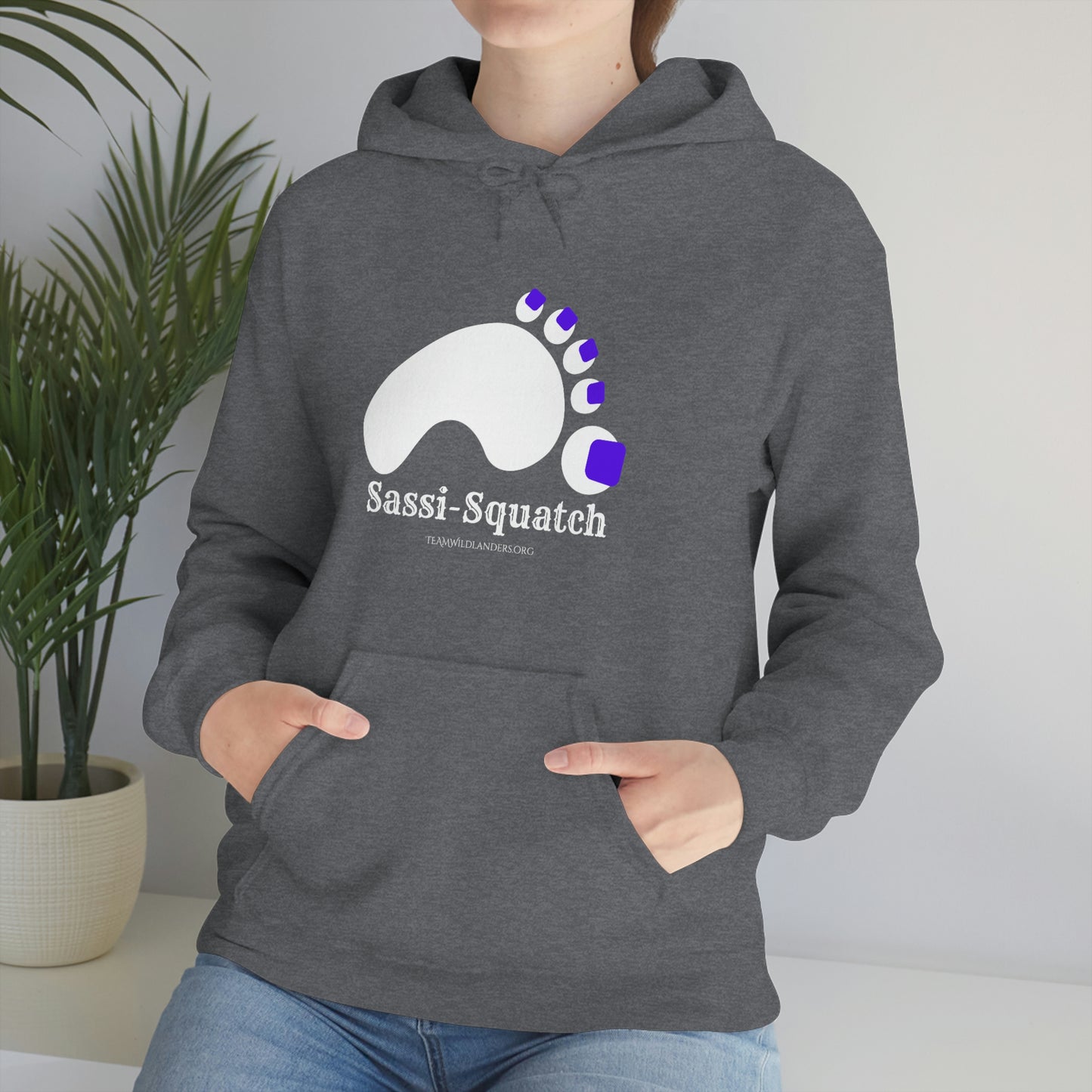 Sassi-Squatch™ Purple Nails Hooded Sweatshirt