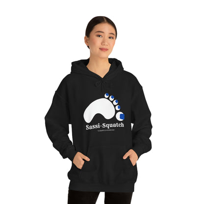 Sassi-Squatch™ Blue Nails Hooded Sweatshirt