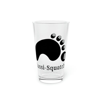 Sassi-Squatch™ Silver Nails Pint Glass, 16oz