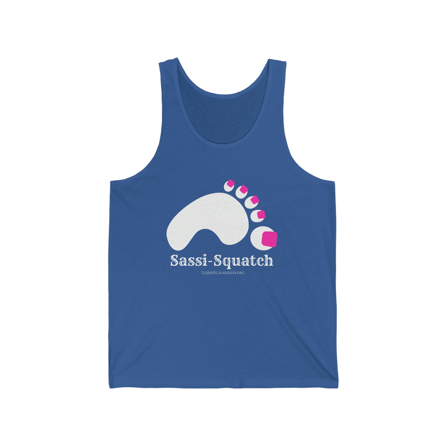 Sassi-Squatch™ Pink Nails Unisex Jersey Tank