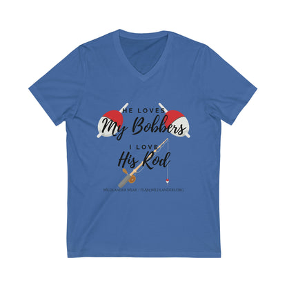 Wildlander Wear™ Ladies' Bobbers/Rod V-Neck Tee