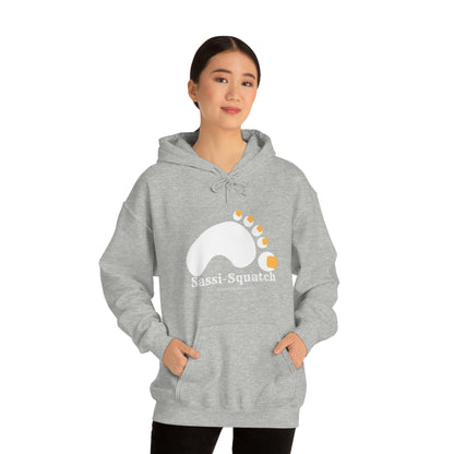 Sassi-Squatch™ Yellow Nails Hooded Sweatshirt