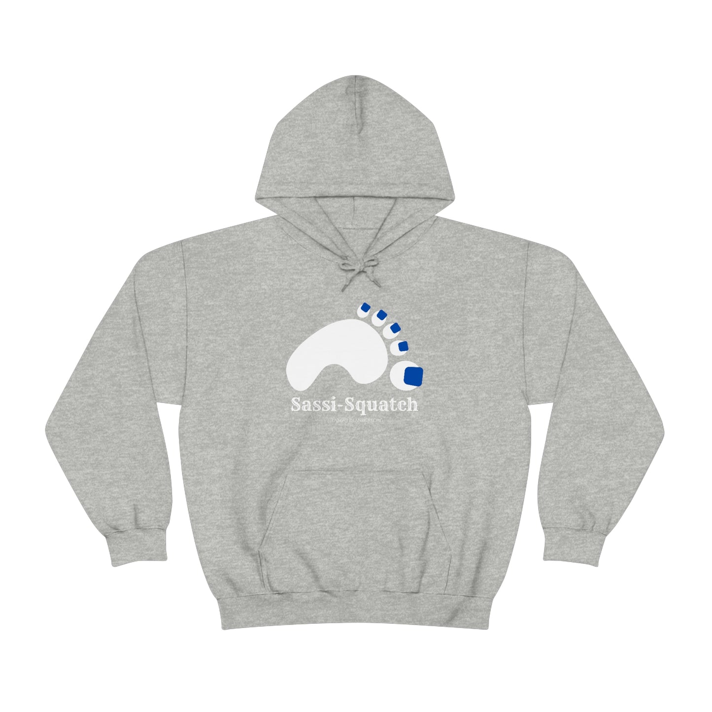 Sassi-Squatch™ Blue Nails Hooded Sweatshirt