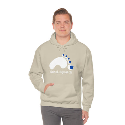 Sassi-Squatch™ Blue Nails Hooded Sweatshirt