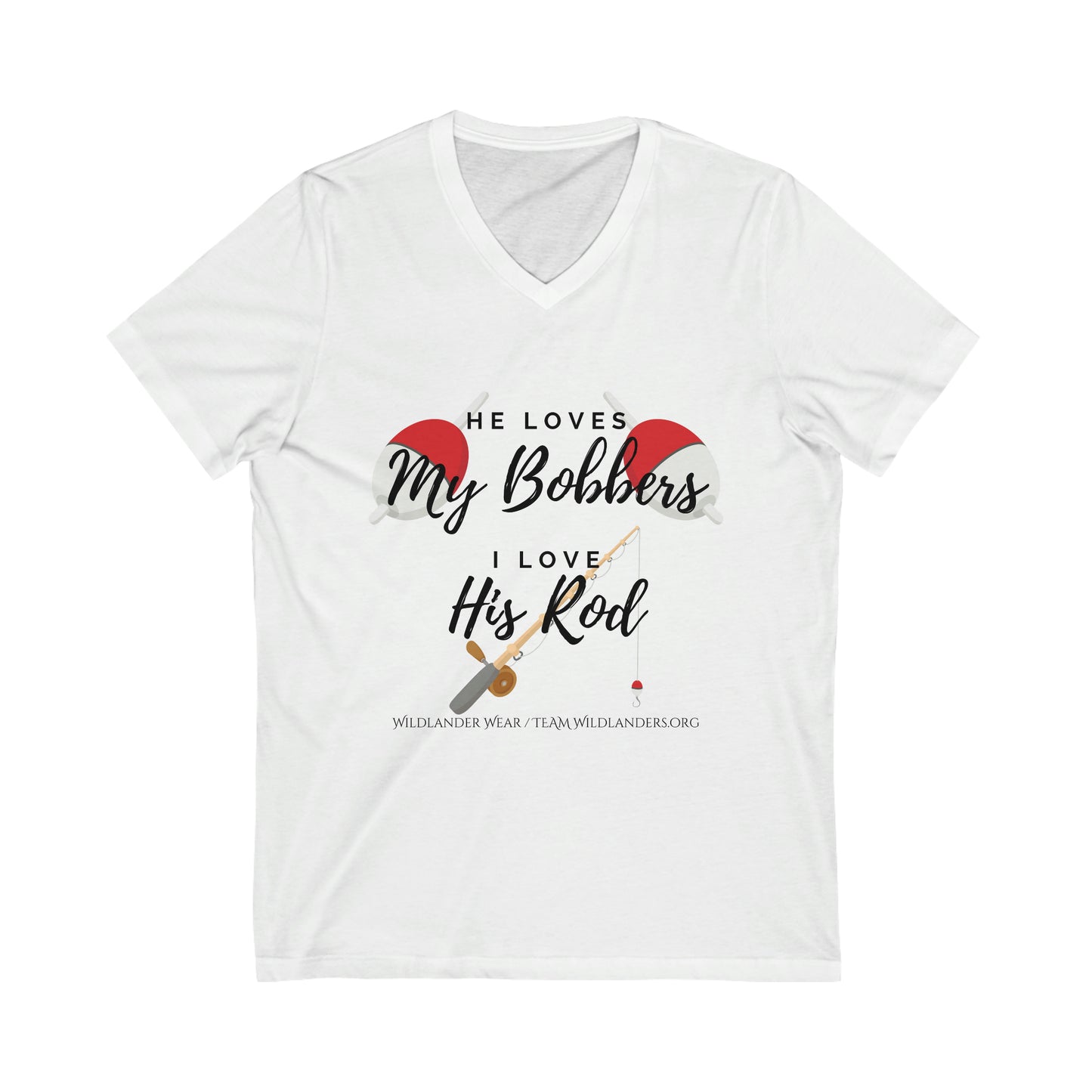 Wildlander Wear™ Ladies' Bobbers/Rod V-Neck Tee