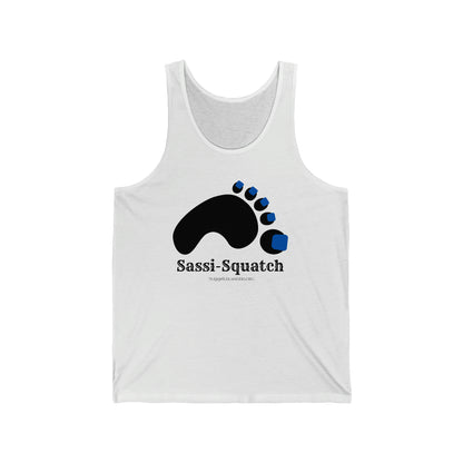 Sassi-Squatch™ Blue Nails Unisex Jersey Tank