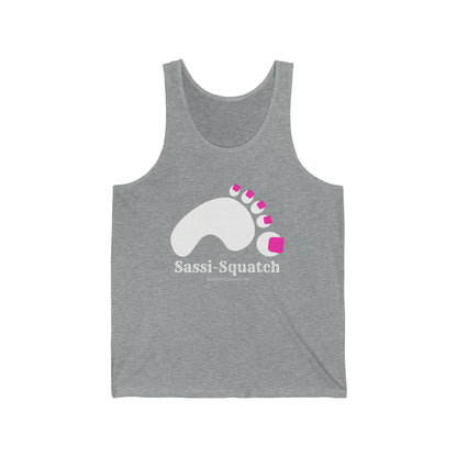 Sassi-Squatch™ Pink Nails Unisex Jersey Tank