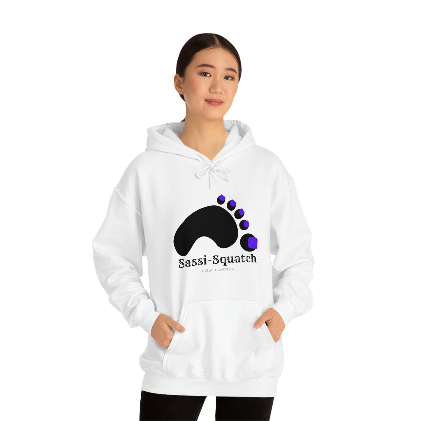 Sassi-Squatch™ Purple Nails Hooded Sweatshirt