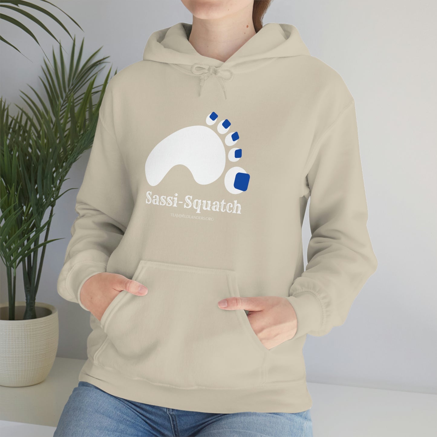 Sassi-Squatch™ Blue Nails Hooded Sweatshirt