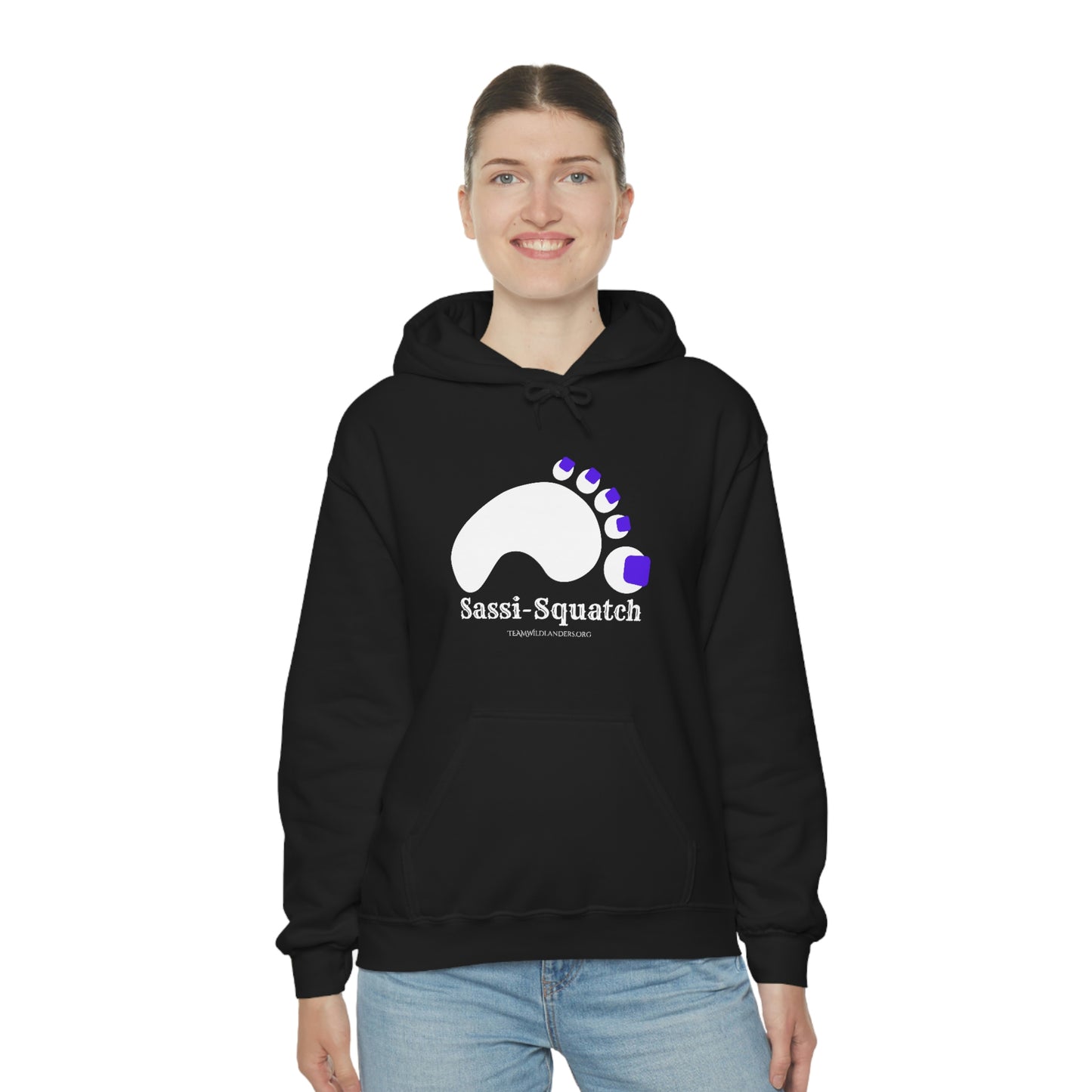 Sassi-Squatch™ Purple Nails Hooded Sweatshirt