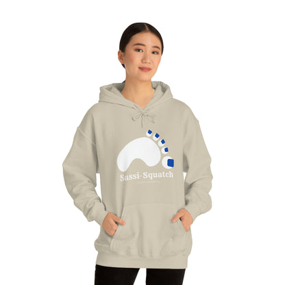 Sassi-Squatch™ Blue Nails Hooded Sweatshirt