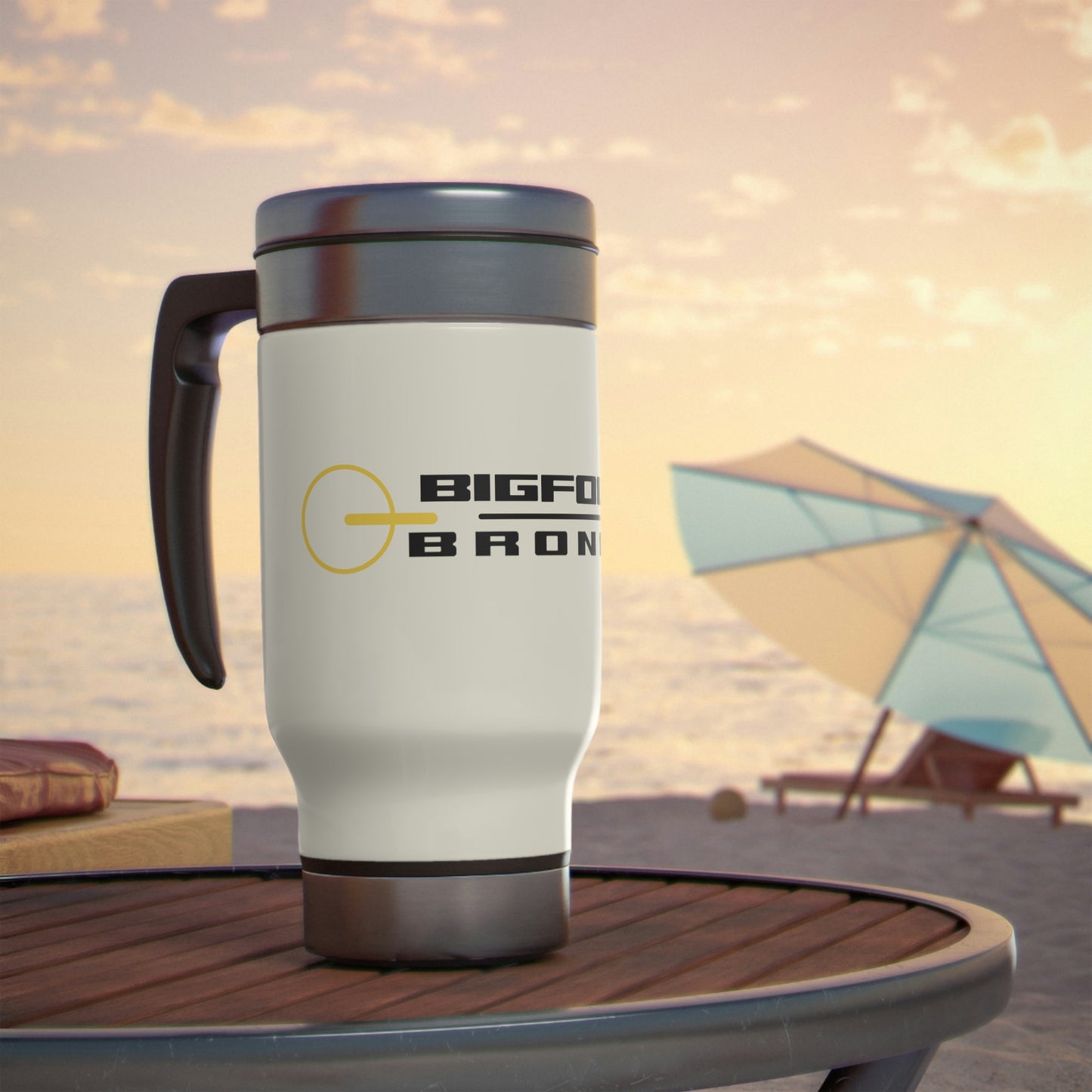 Bigfoot Bronco™ Headlights Stainless Travel Mug