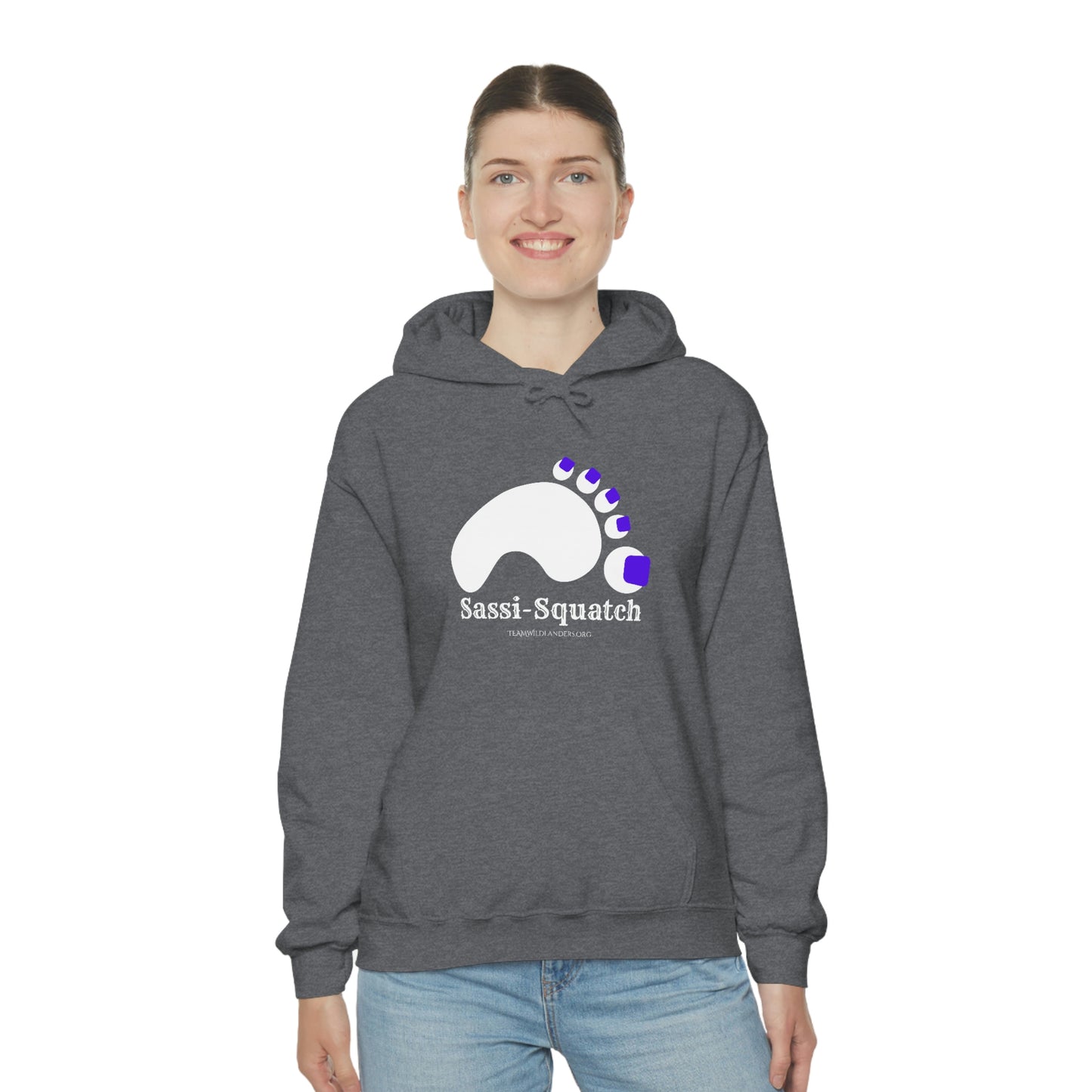 Sassi-Squatch™ Purple Nails Hooded Sweatshirt