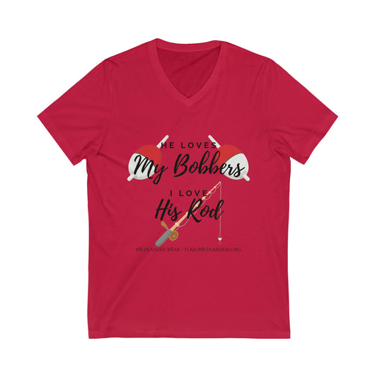 Wildlander Wear™ Ladies' Bobbers/Rod V-Neck Tee