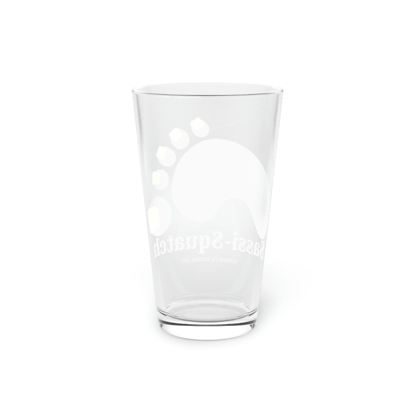 Sassi-Squatch™ Yellow Nails Pint Glass, 16oz