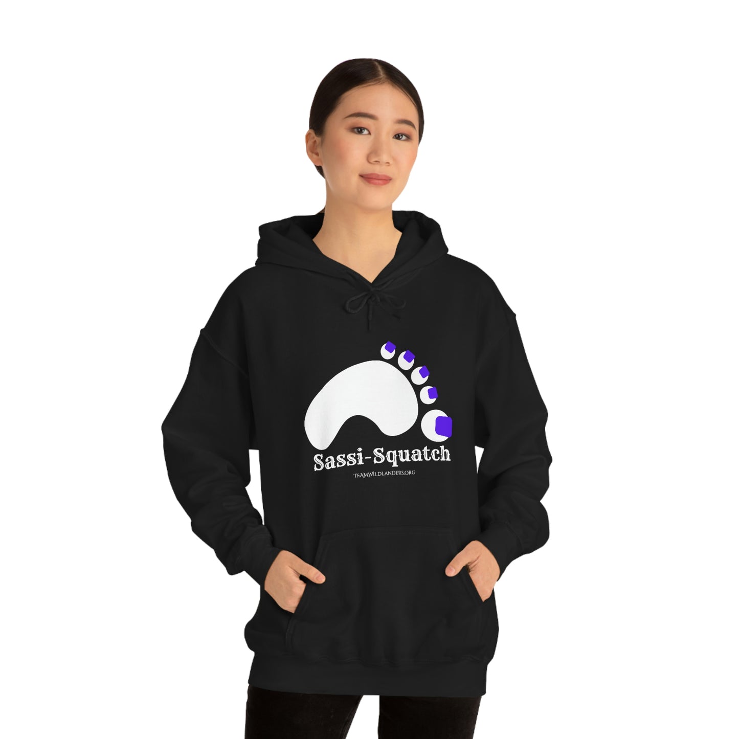 Sassi-Squatch™ Purple Nails Hooded Sweatshirt