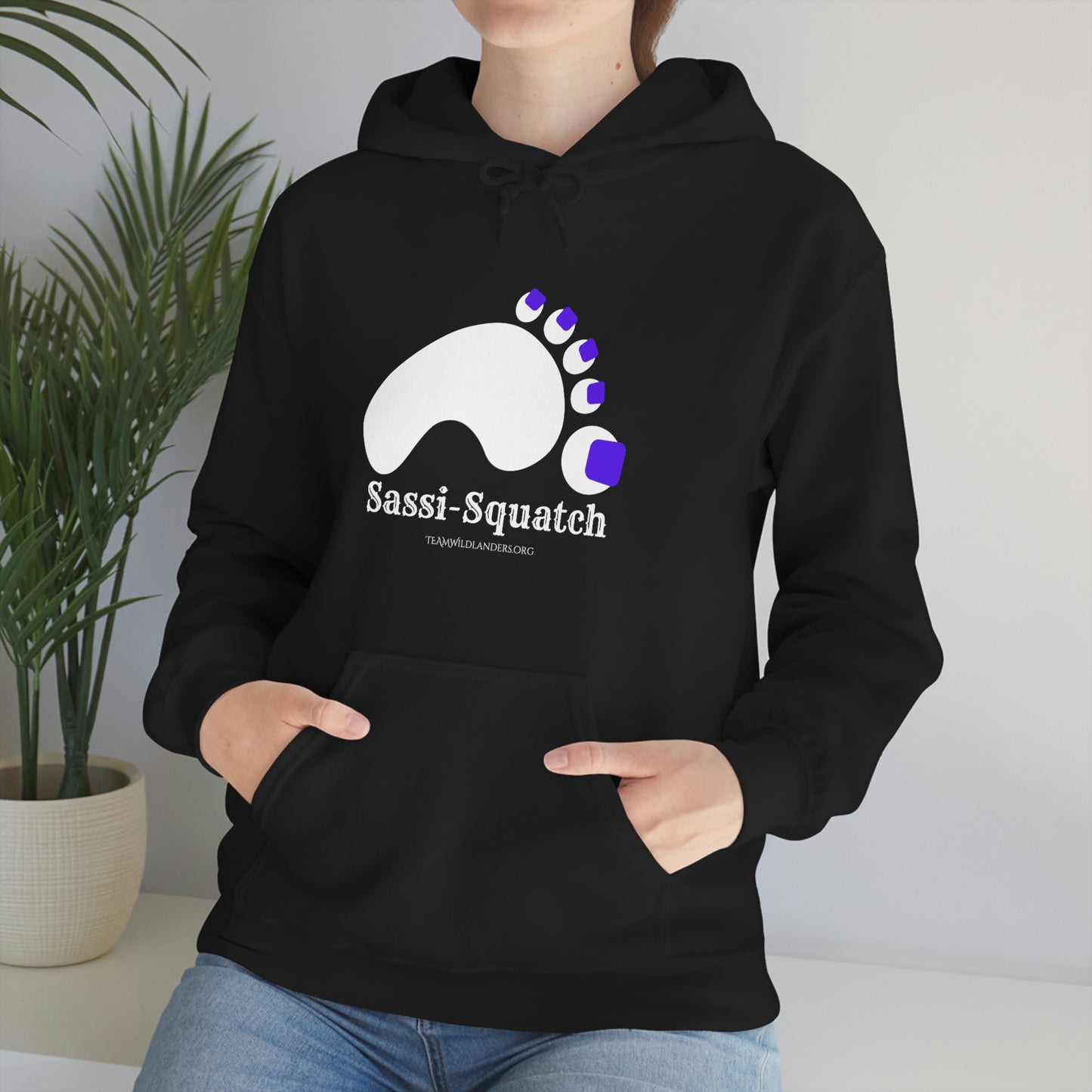 Sassi-Squatch™ Purple Nails Hooded Sweatshirt