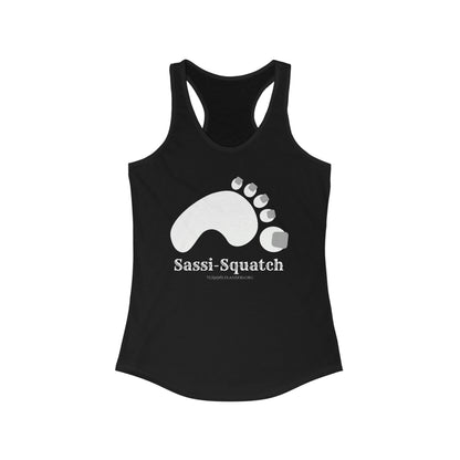 Sassi-Squatch™ Silver Nails Women's Racerback Tank