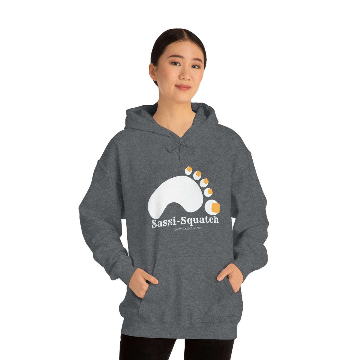 Sassi-Squatch™ Yellow Nails Hooded Sweatshirt